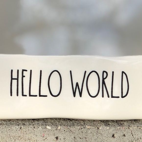 Rae Dunn “HELLO WORLD” Picture Frame Ceramic 4x6 - Picture 5 of 7